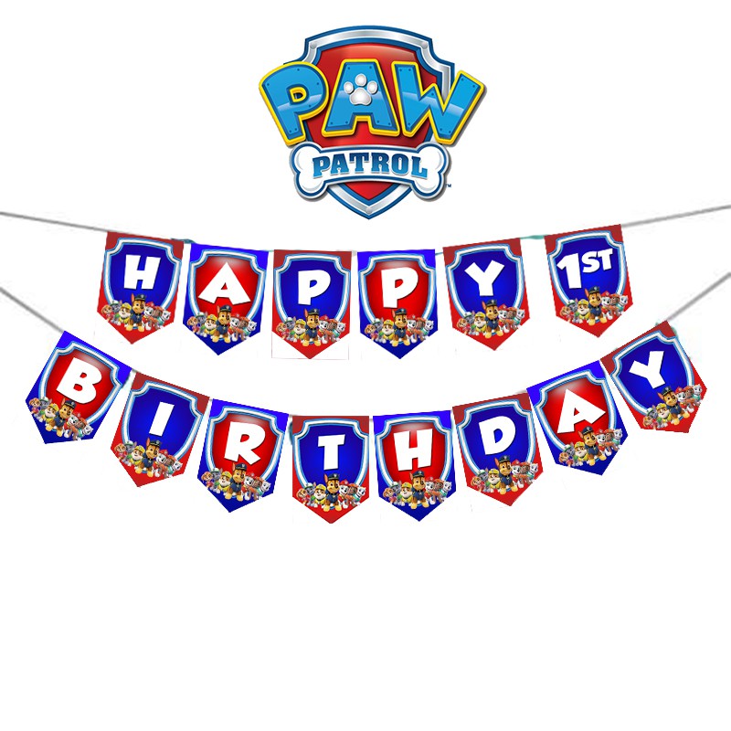 PAW PATROL HAPPY BIRTHDAY BANNER Shopee Philippines