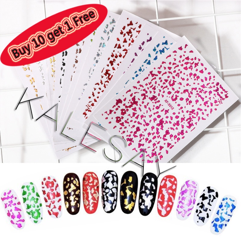 3D Nail Sticker Manicure Design DIY Sticker Decals Tips Foil Design