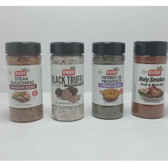 BADIA steak seasoning (Canadian blend),herbes de Provence (trench blend