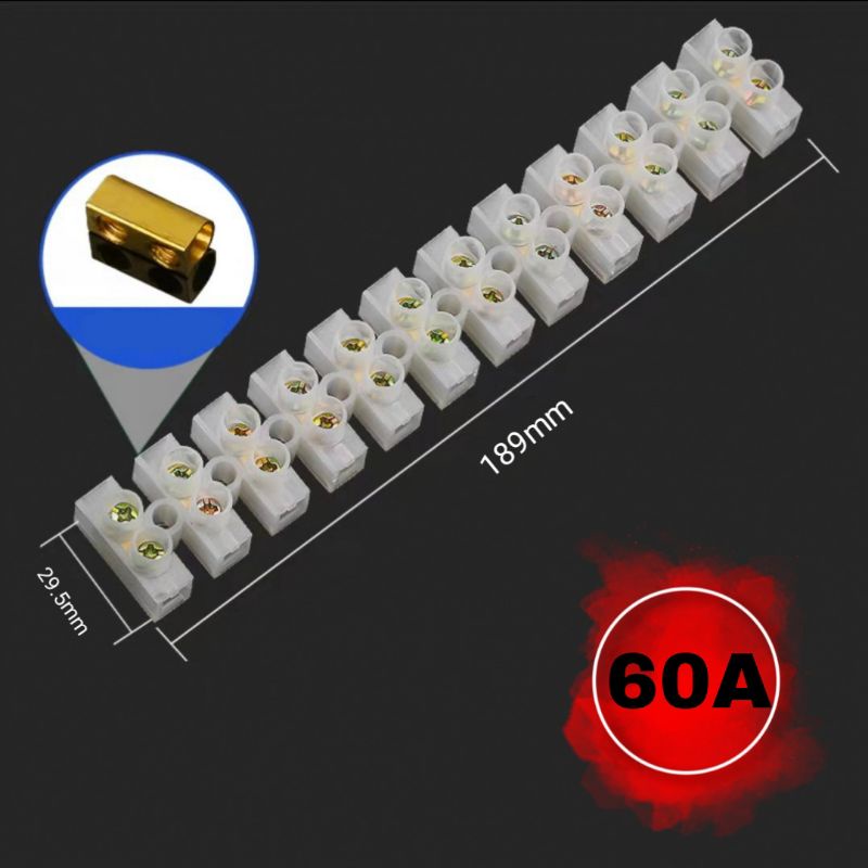 Terminal Block 12way Barrier Screw Terminal wire Connector 5A 10A 15A