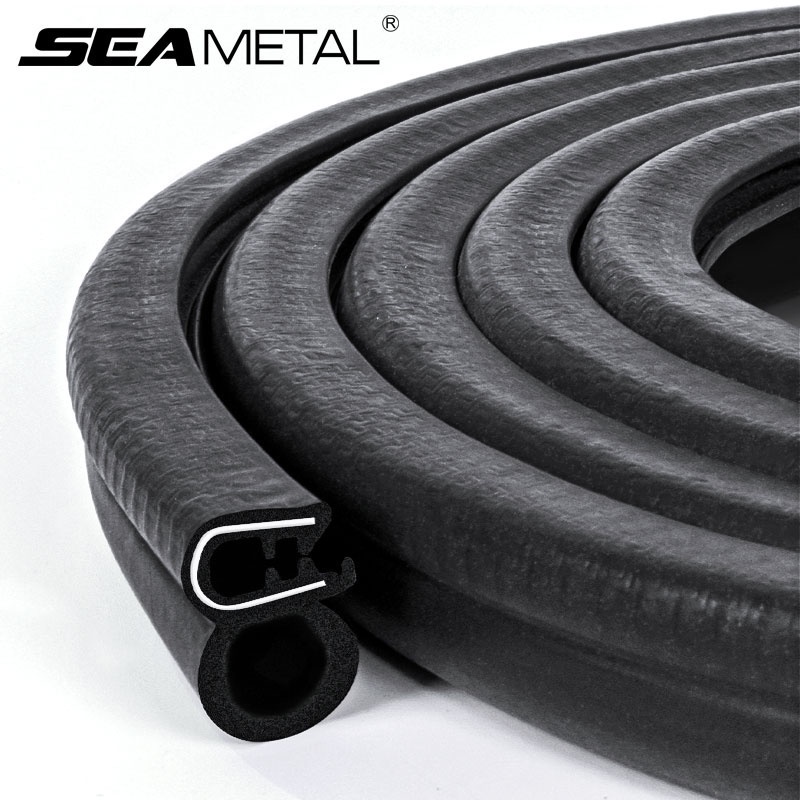 SEAMETAL Car Door Side Seal Strip Universal Auto Door Edge Sticker EPDM