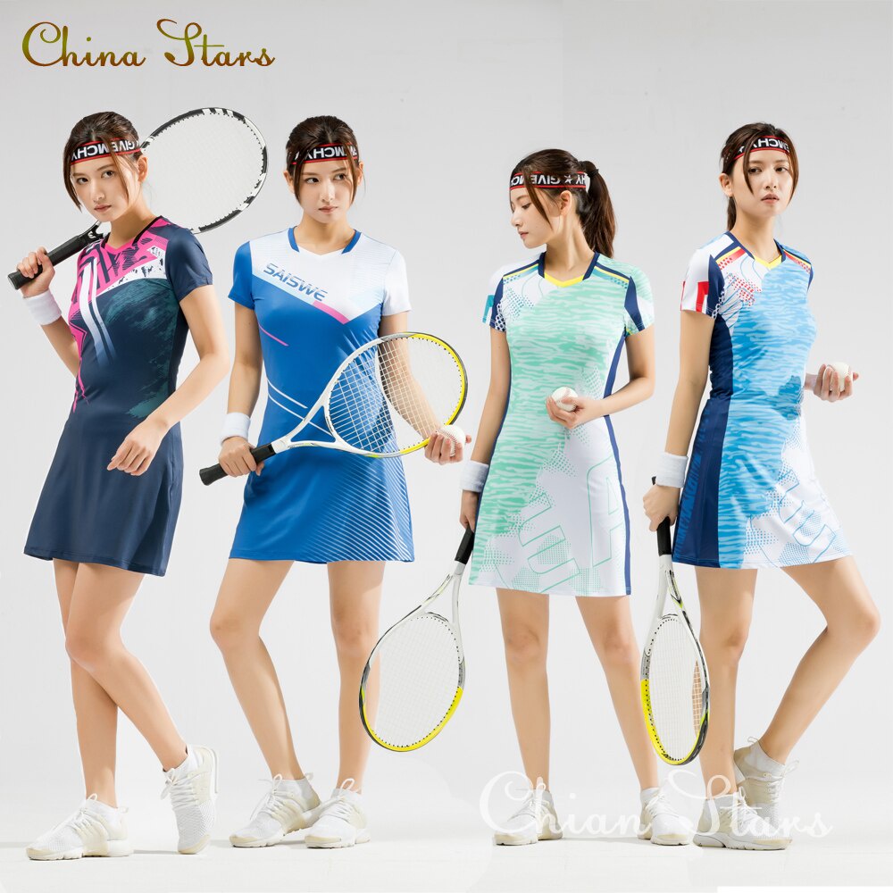 Women Tennis Dress Female Badminton Dress Women's Sport Skit With
