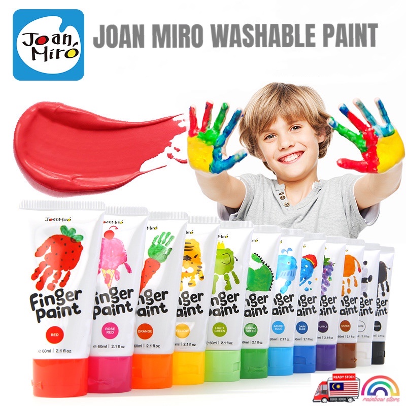 Joan Miro Washable Finger Paint Safe Paint (Non Toxic & Natural