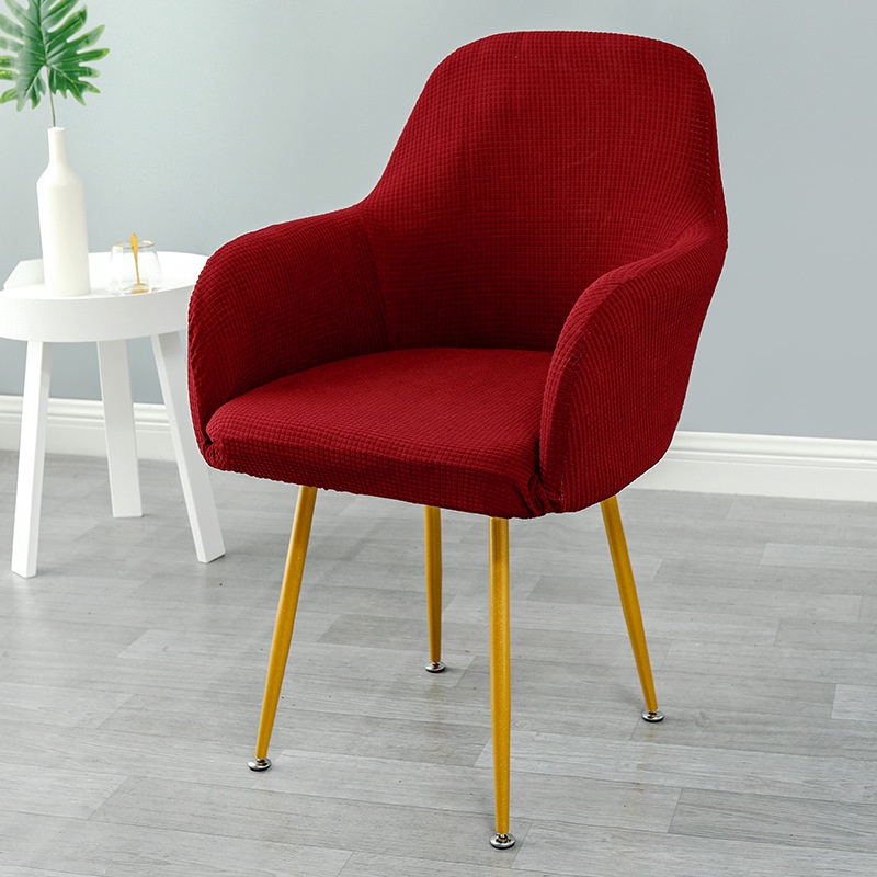 Highquality Solid Color Curved Chair Cover Elastic Makeup Chair Cover