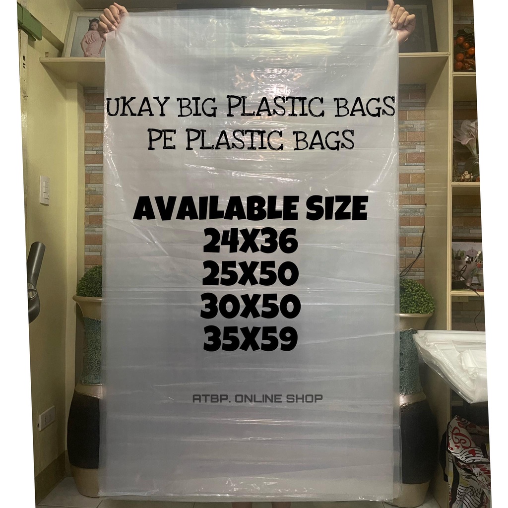1 PC. UKAY BIG PLASTIC BAGS PE PLASTIC BAGS RTW BALUTAN PLASTIC