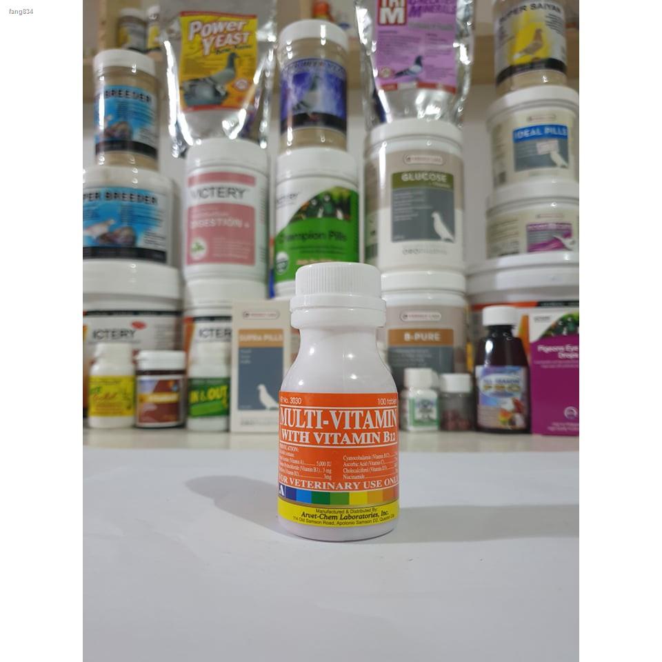 Arvet Multivitamins with B12 100 tablets for Pigeon, Gamefowl, Cat and