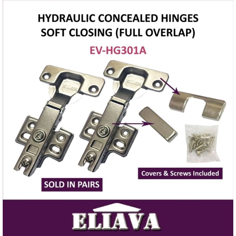 ELIAVA Soft Closing/Hydraulic Concealed Hinges Full Overlap EVHG301A