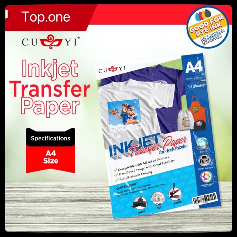 CUYI Dark Transfer Paper (20sheets/pack) Shopee Philippines