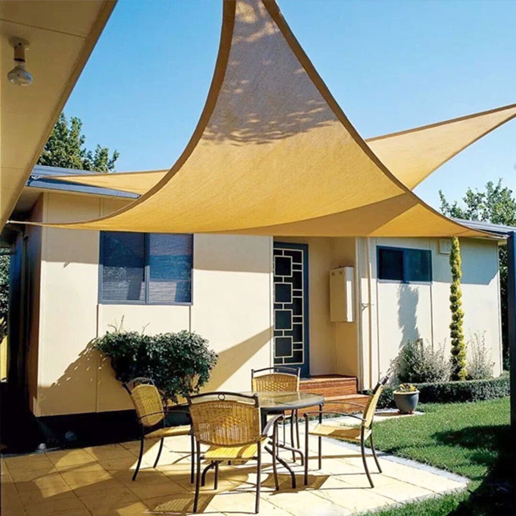 Sail Canopy Shade Net Triangle Facility&Activities Durable Backyard