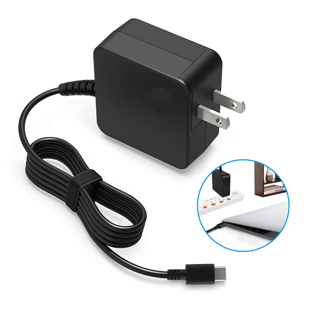 45W USB TypeC Laptop Charger 5V 3A 9V 3A 15V 3A 20V 2.25A Replacement