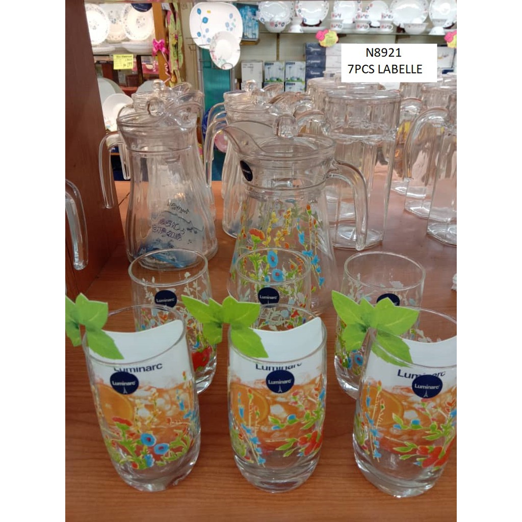 LUMINARC ROSE LABELLE WATER SET 7 PCS (N8921) Shopee Philippines