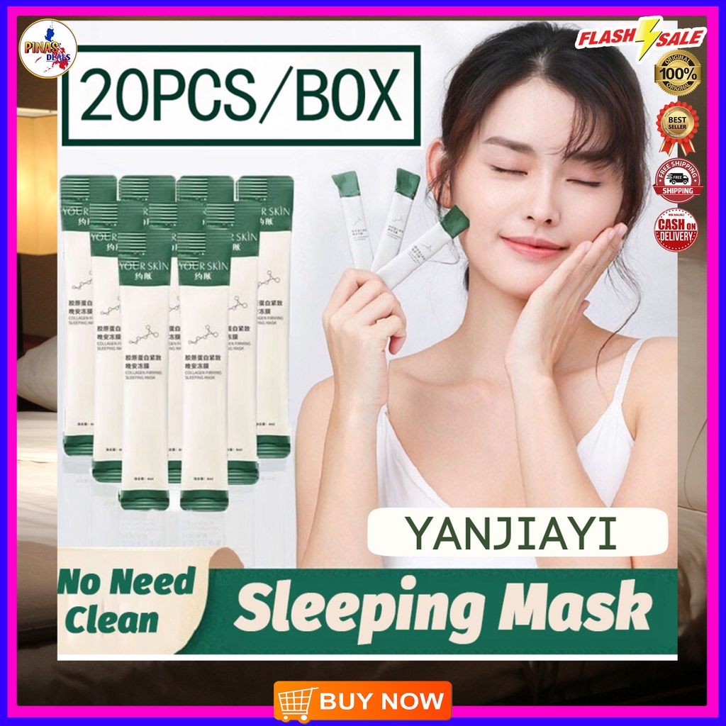 20PCS/BOX YANJIAYI COLLAGEN FIRMING SLEEPING MASK NOCLEANING TRENDING
