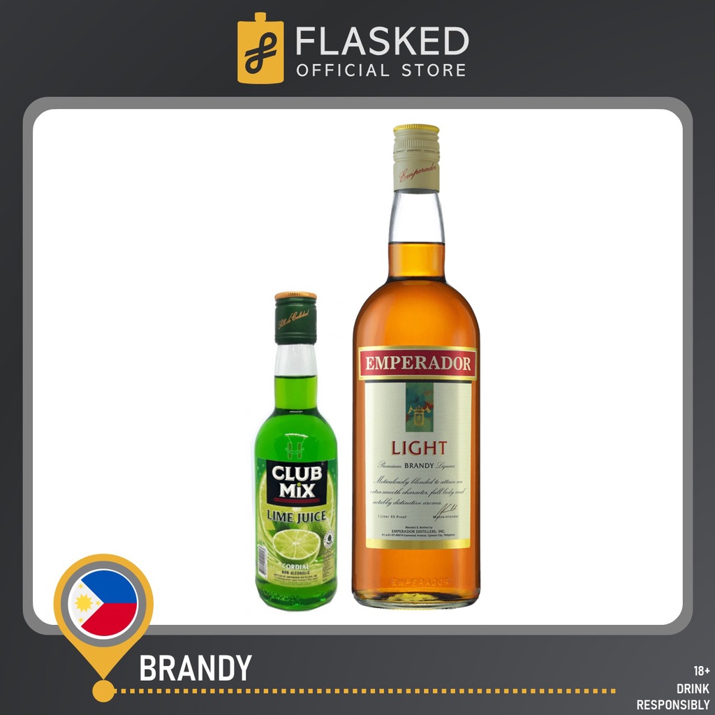 Emperador Light 1L + Club Mix Lime 350mL Bundle Promo Shopee Philippines