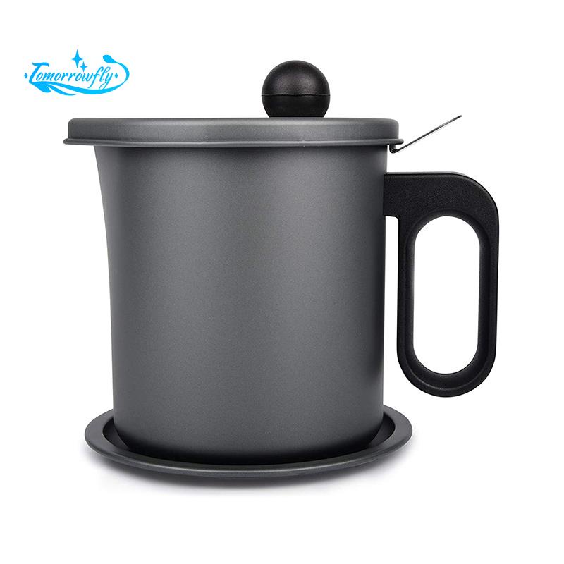 【New product】Bacon Grease Container with Strainer, 1.7 L Kitchen Hot