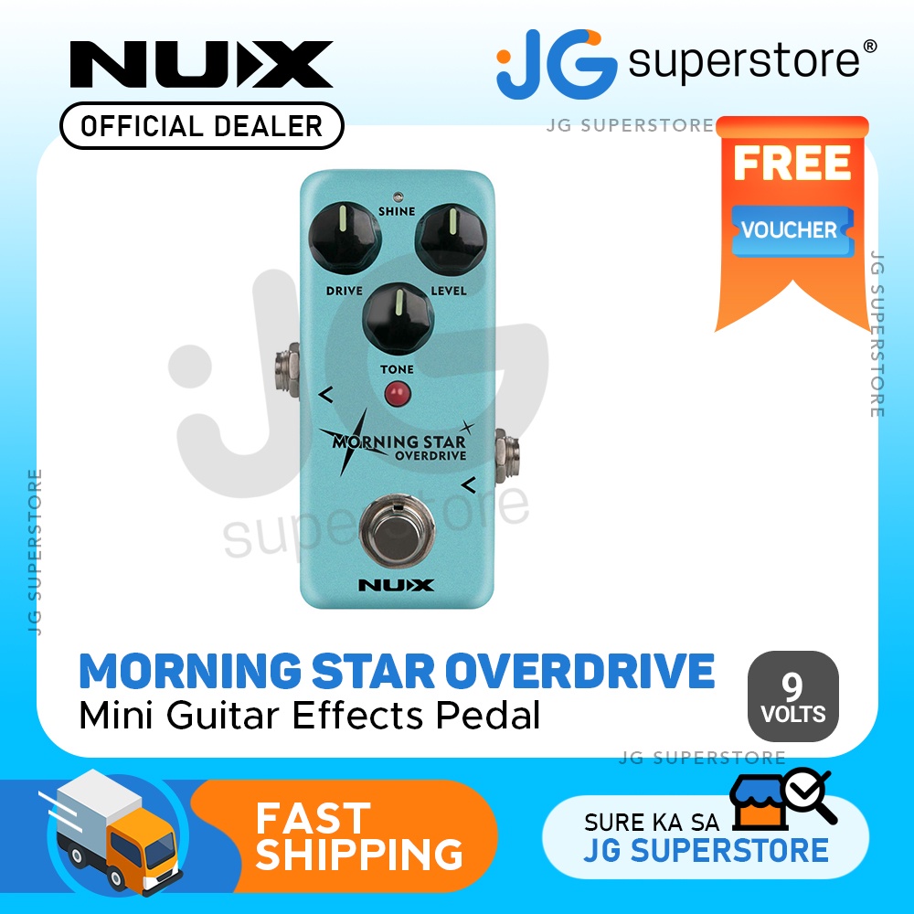 NUX Morning Star Overdrive Mini Guitar Effects Pedal with Shine Mode