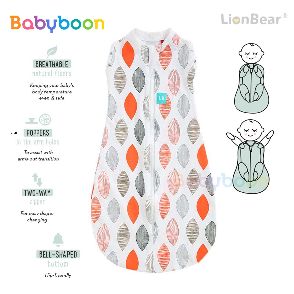 2in1 Lion Bear Cocoon Baby Swaddle Me Transition Sleep Sack Ergo Pouch