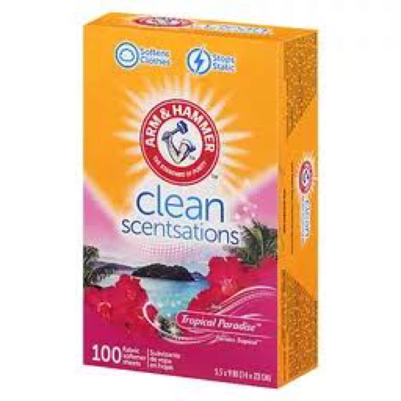 Arm and Hammer Clean Scentsations Tropical Paradise Dryer Sheet