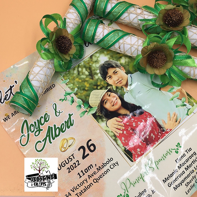 Abaca Tube Invitation complete set Shopee Philippines