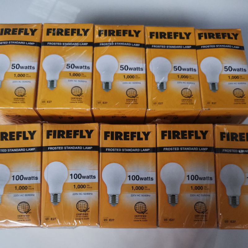 Firefly incandescent bulb for sisiw yellow light E27 25w 50w 100w