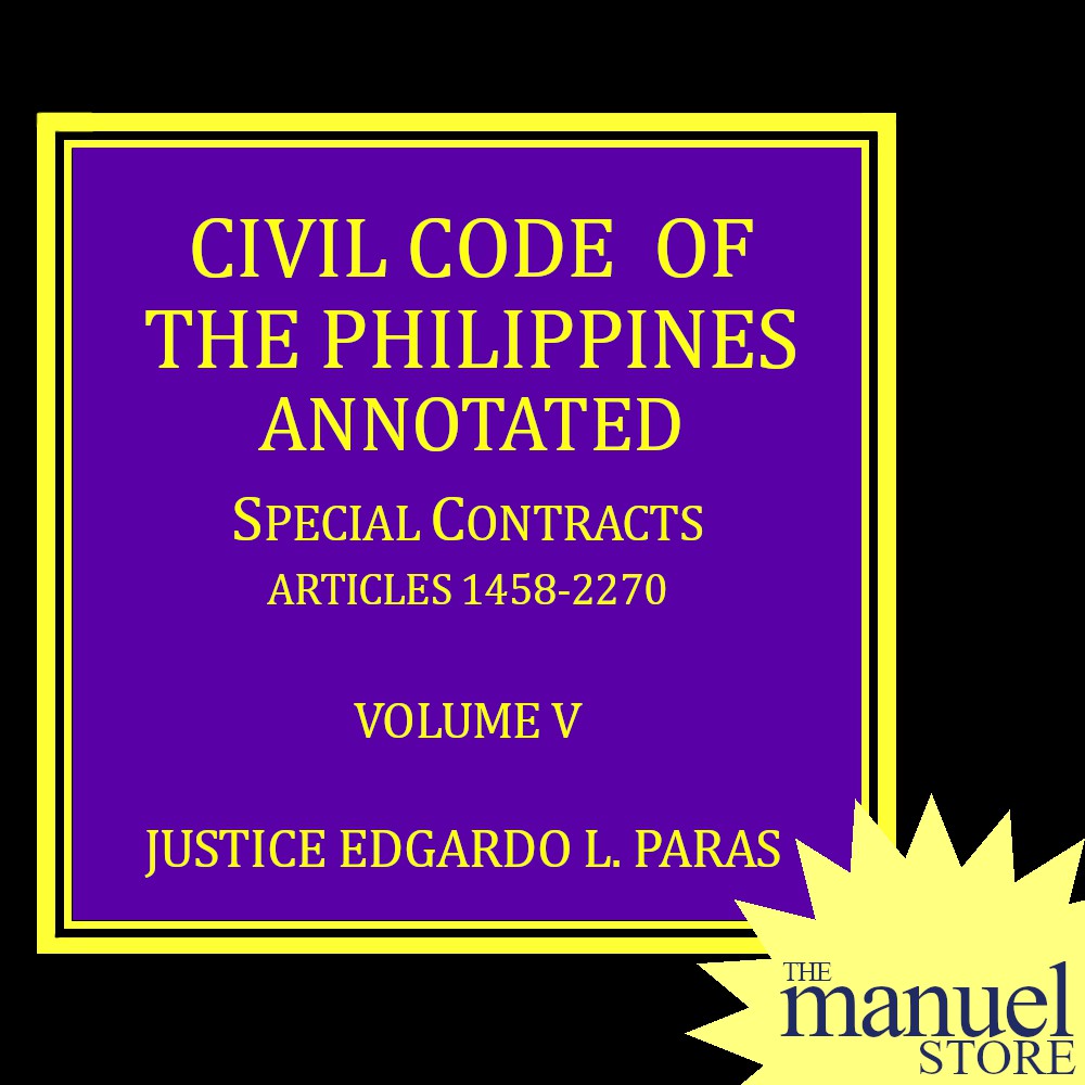 Paras Vol. 5 (2021) Special Contracts Civil Code of the Philippines