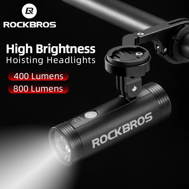 Rockbros Front Light 400/1000/1500 Lumens USB Rechargeable Waterproof