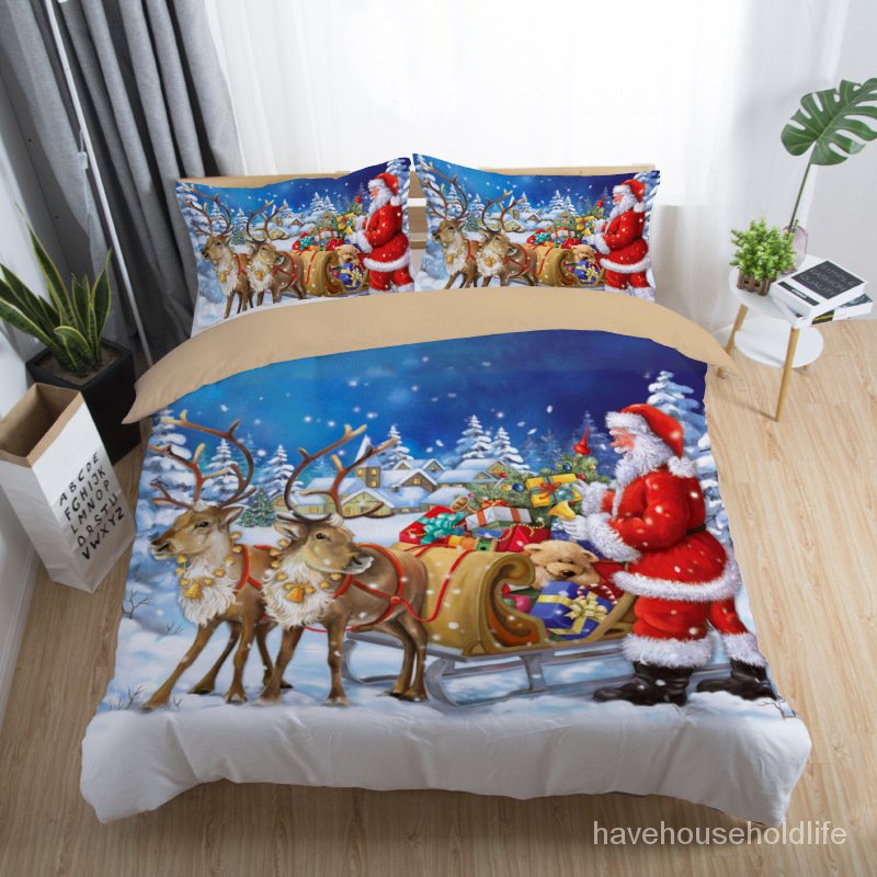 3D Printed Merry Christmas Bedding Set Queen/Twin/King Size Christmas