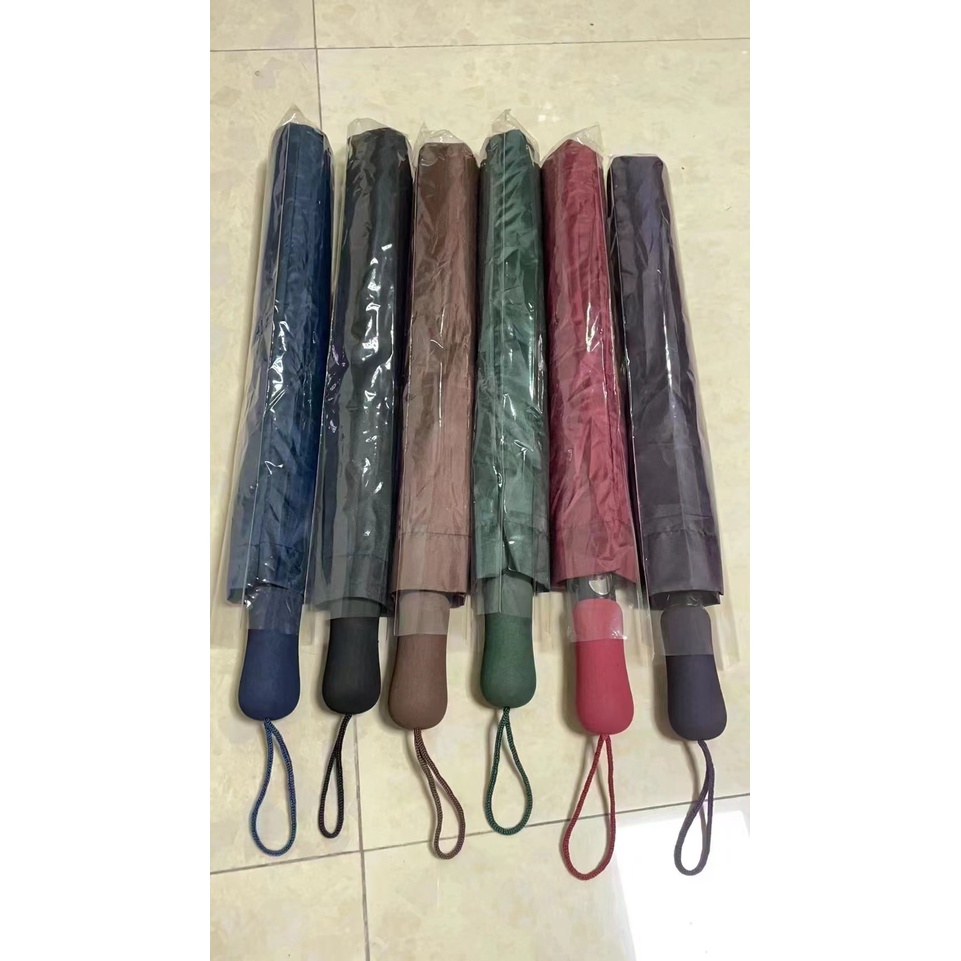 Umbrella Big size 2 folds plain color automatic Shopee Philippines