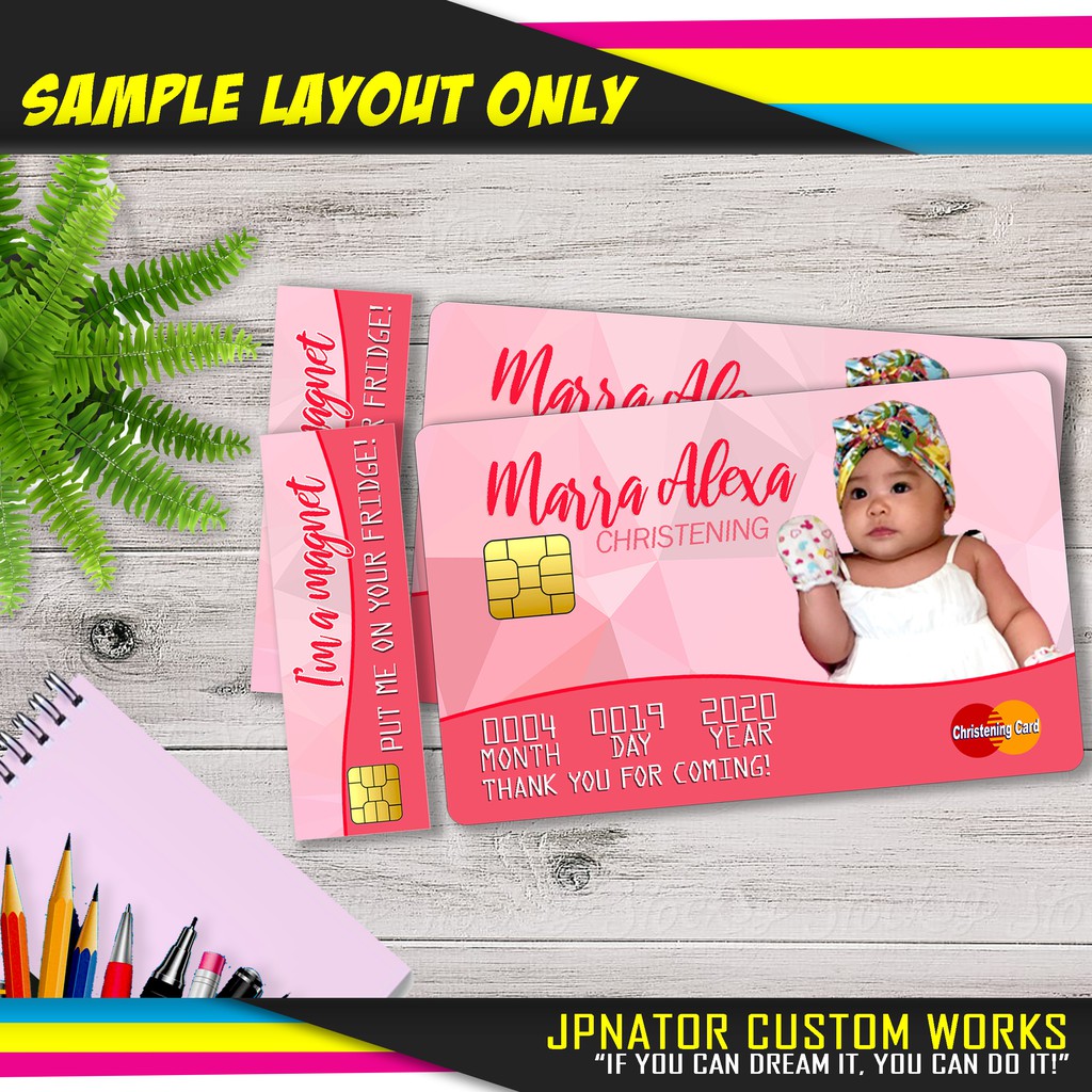 ATM Style Ref sizeAffordable Christening/Baptism Souvenir