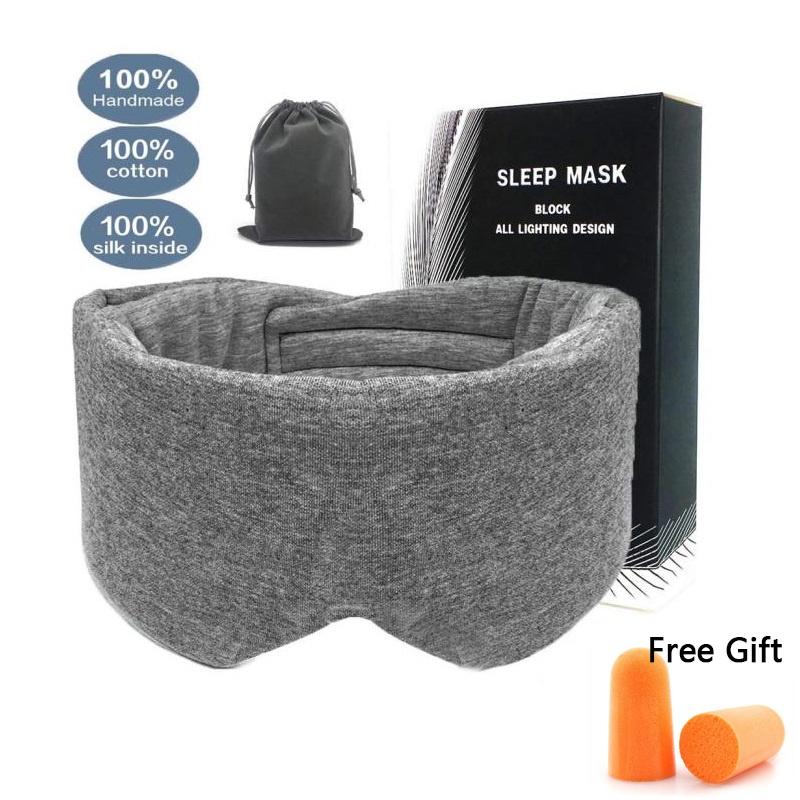 100 Handmade Cotton Sleep Mask, Eye Mask for Sleeping Adjustable