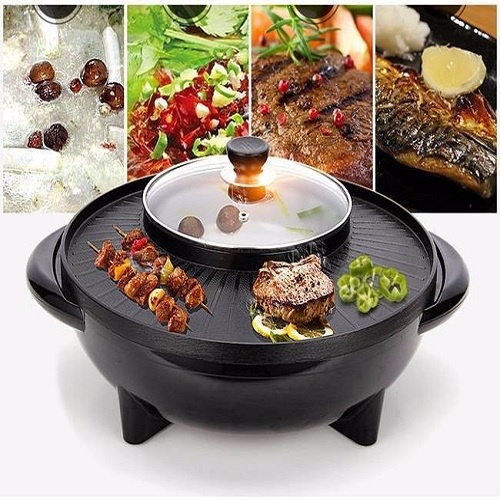 WdwK Multipurpose round electric grill hot pot 2 in 1 OSAKA, 2