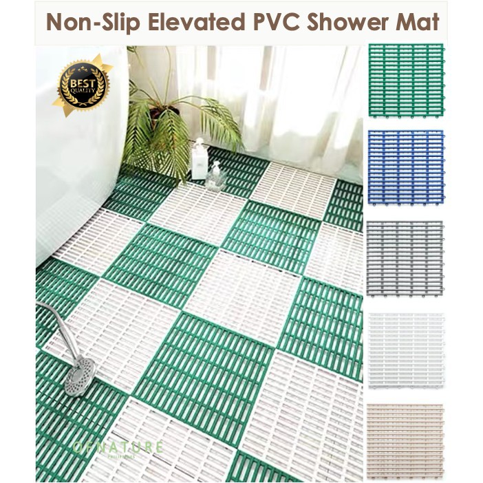 dailyhome DIY NonSlip Bath Shower Mat with Drain Hole Bathroom Plastic
