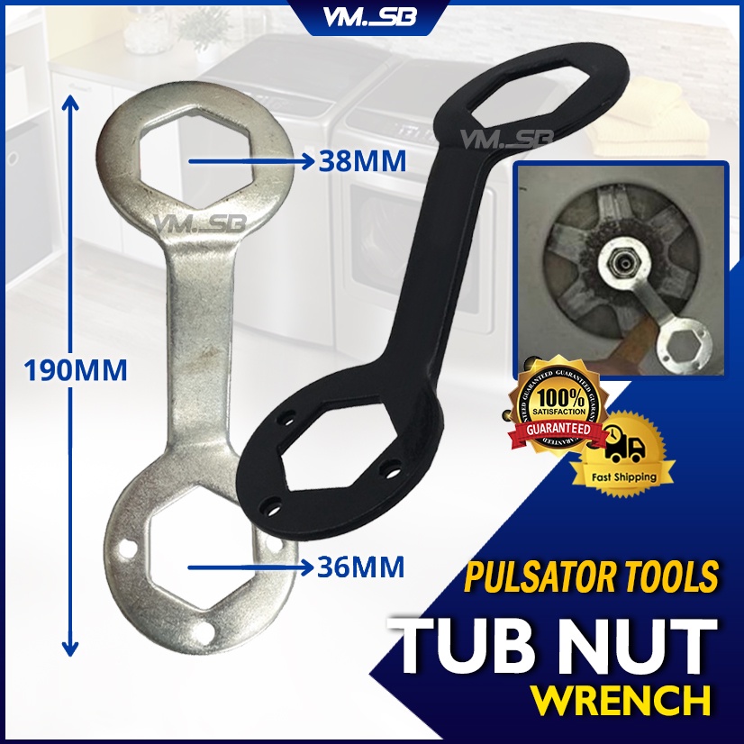 WASHING MACHINE MECHANISM TOOLS TUB NUT WRENCH 2 SIDES Spannar mesin