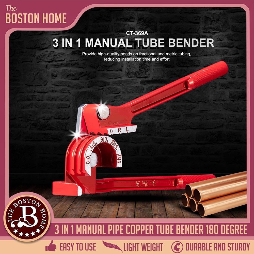 ＞Boston Home 3 in 1 Copper Tube Bender For 1/4, 5/16, 3/8, Manual Tubing Bending Machine ( 0180