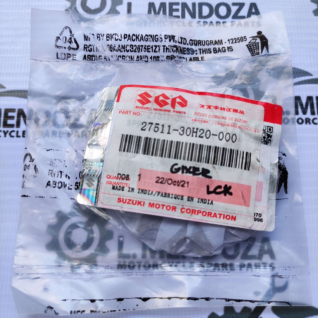 Suzuki Gixxer 150 Fi Carb SGP Engine Sprocket 15T Genuine 2751130H20