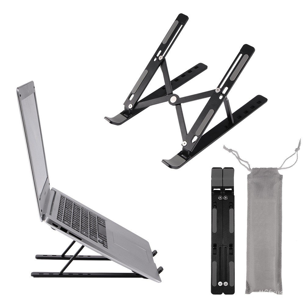 CNC Aluminum Alloy Laptop Stand Foldable Laptop Holder With Carry Bag