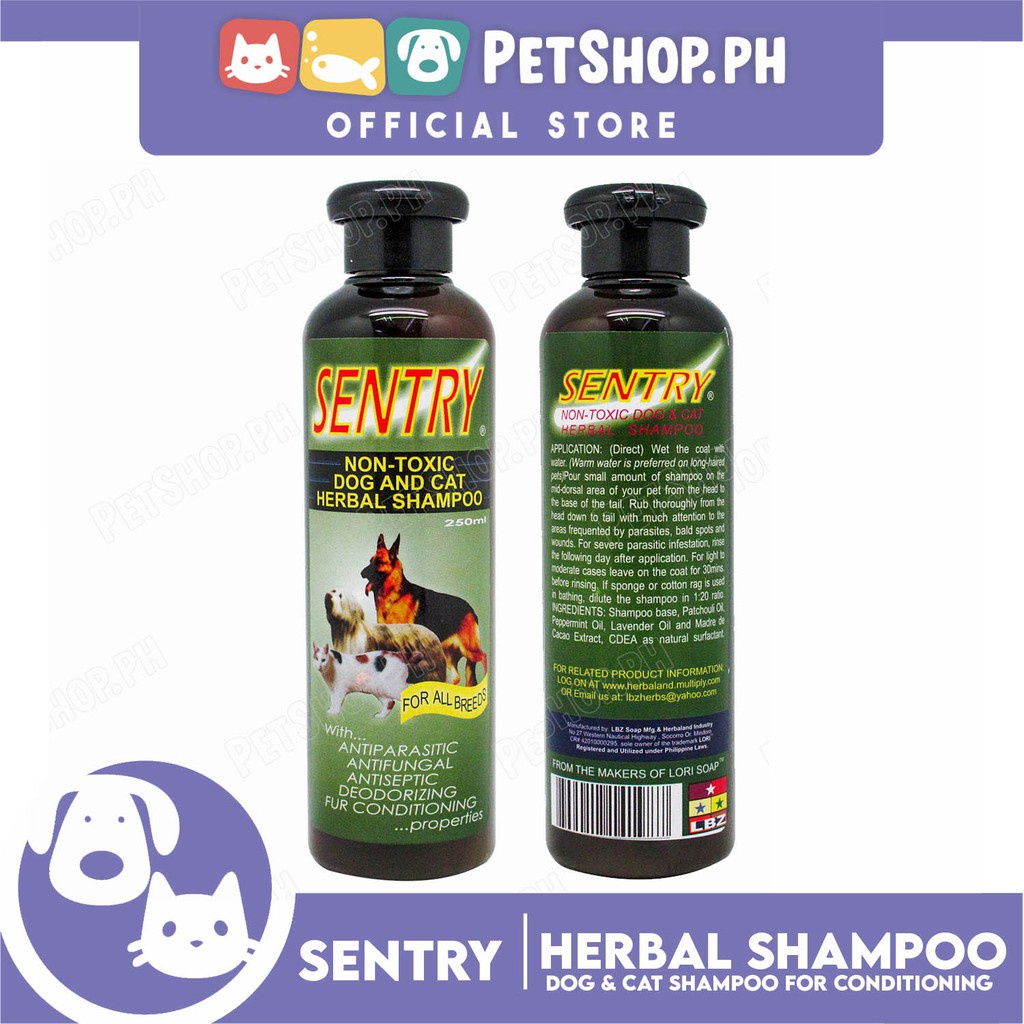 Sentry NonToxic Dog And Cat Herbal Shampoo 250ml AntiParasitic, Anti