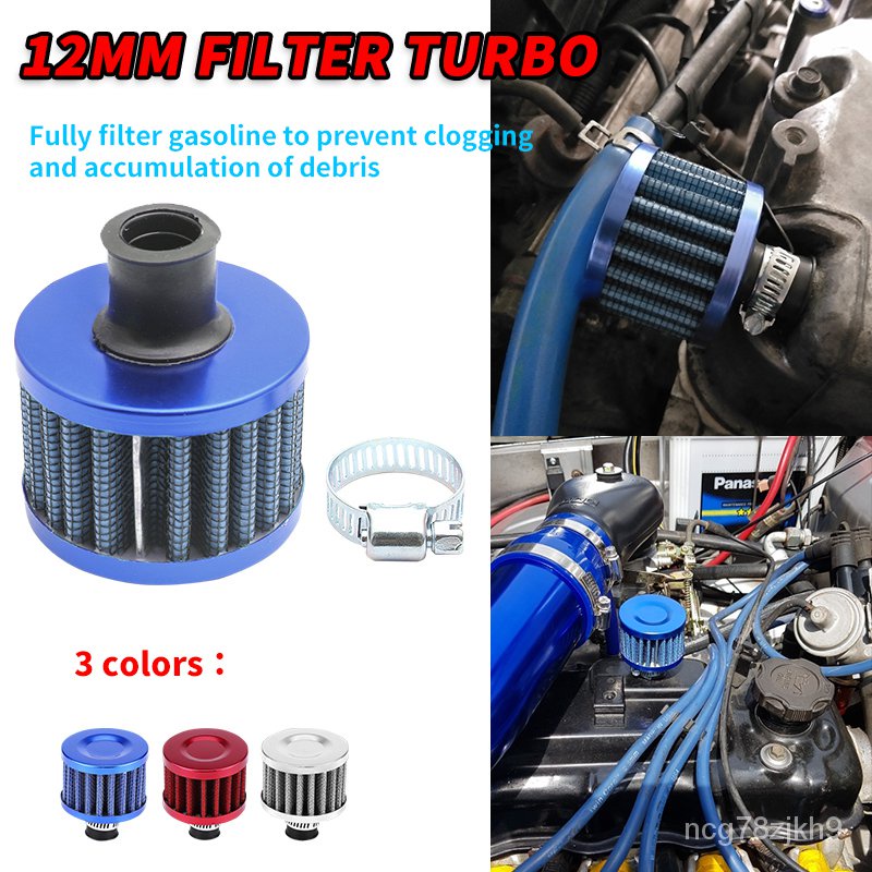 Pinph 12mm Car Auto Motor Cold Air Intake Filter Turbo Vent Crankcase