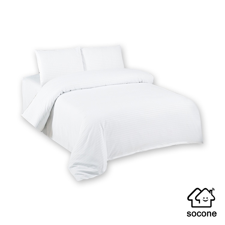 Socone Elegant Hotel Quality Queen Bedding Set （1 Fitted Sheet, 1 Duvet