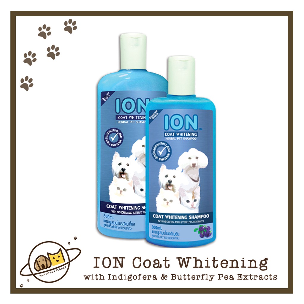 ION Coat Whitening Herbal Shampoo for Dogs and Cats (Pawsome