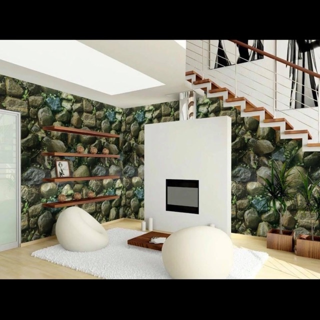 stone wallpaper Pvc Self Adhesive Floral Design Wallpaper Home Decor