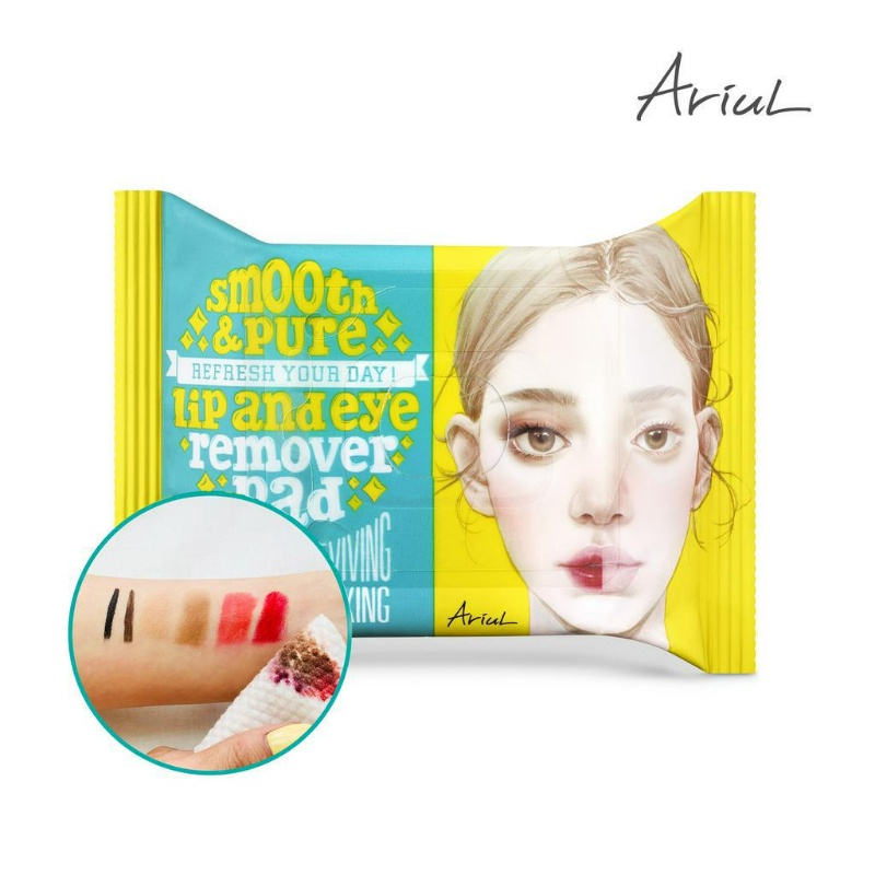 ARIUL Eye and Lip Makeup Remover Wipes 1 Portable Gentle and Non