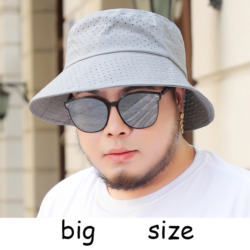 Panama Hat Cap Big Head Man Fishing Sun Hat Lady Beach Wide Brim Plus