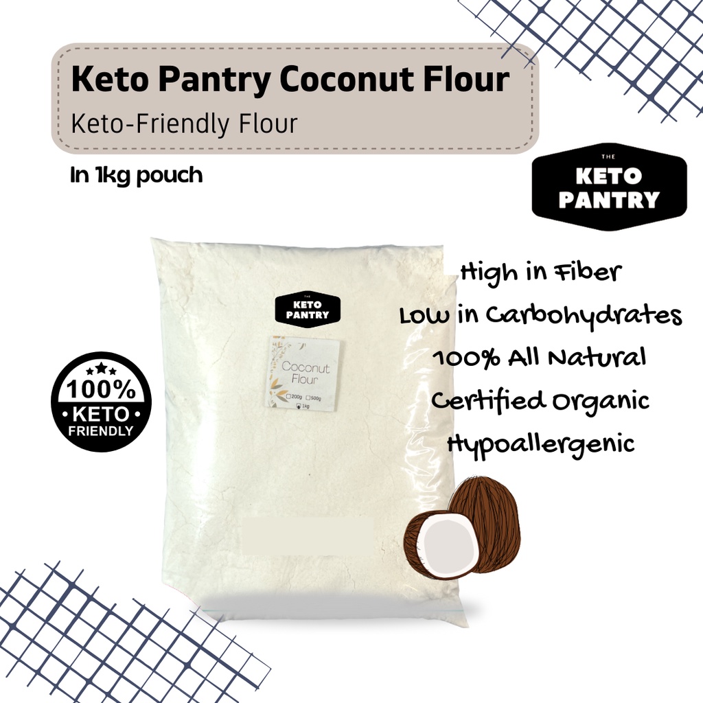Keto Pantry Coconut Flour Low Carb Flour Alternative for Regular Flour Shopee Philippines
