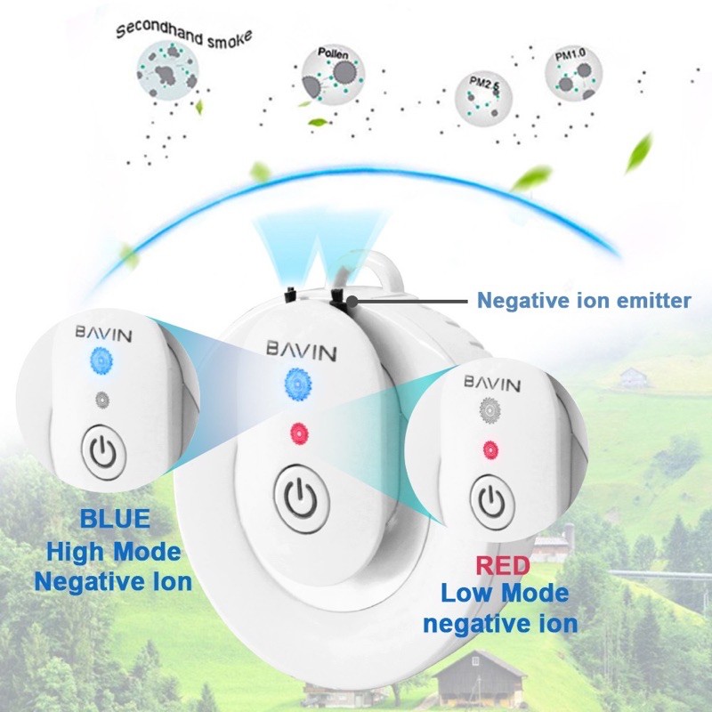 BAVIN PC073 Portable Necklace Air Purifier w/ 10 Million