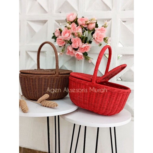 Rattan Picnic Basket/Picnic Earring Hamper Shopee Philippines