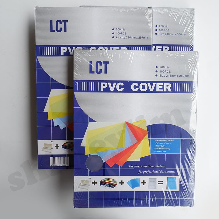 PVC Binding Cover 200 Microns Acetate 100pcs LCT Short A4 Long Clear