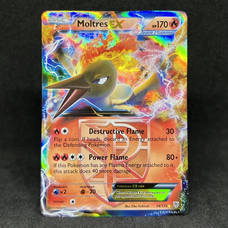 Pokemon TCG Team Plasma’s Moltres EX Ultra Rare 14/135 2012 Black