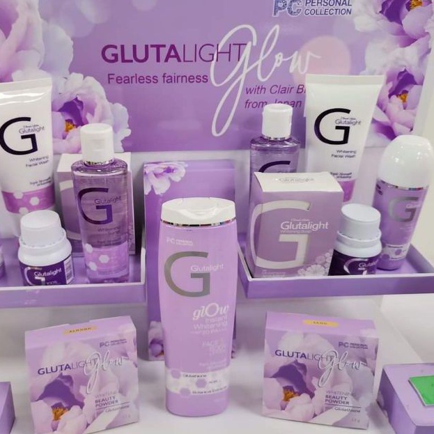 GLUTALIGHT GLOW WHITENING FACE & BODY LOTION/TONER/FACIAL CREME/FACIAL