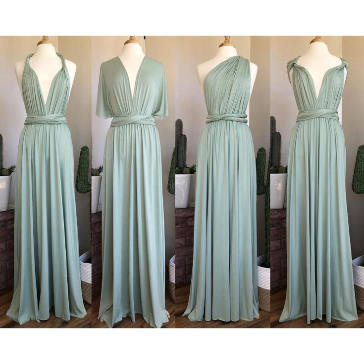 sage green dress SAGE GREEN INFINITY BRIDESMAID ENTOURAGE PRENUP CIVIL WEDDING BRIDESMAID DRESS