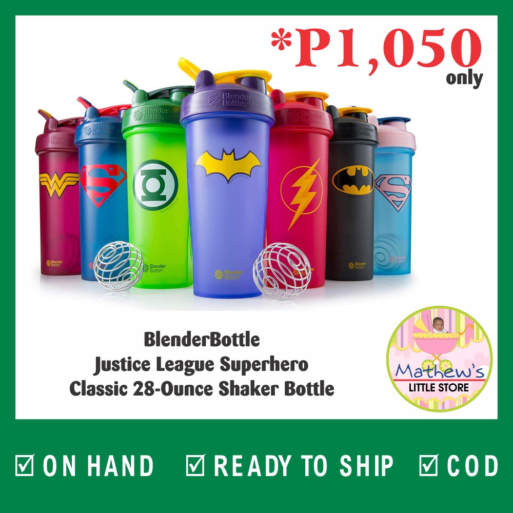 Blender Bottle Justice League Superhero Classic 28Ounce Shaker Bottle